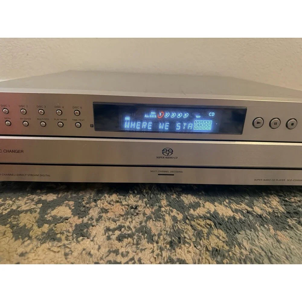 Sony SCD-C2000ES  5 Disc Super Audio CD Changer Tested - Remote Included